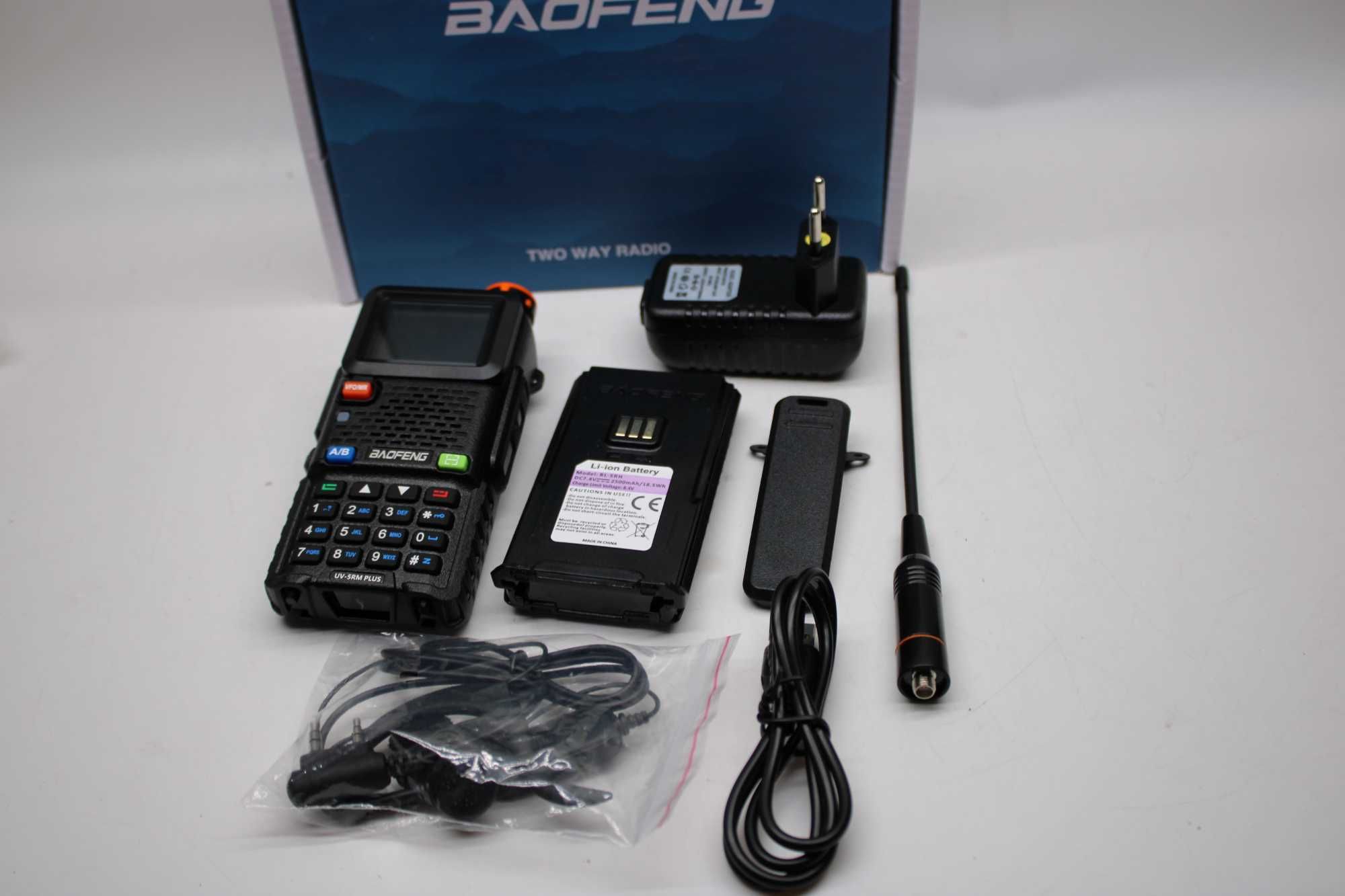 BAOFENG UV-5RM Plus krótkofalówka radiotelefon multiband Walkie Talkie