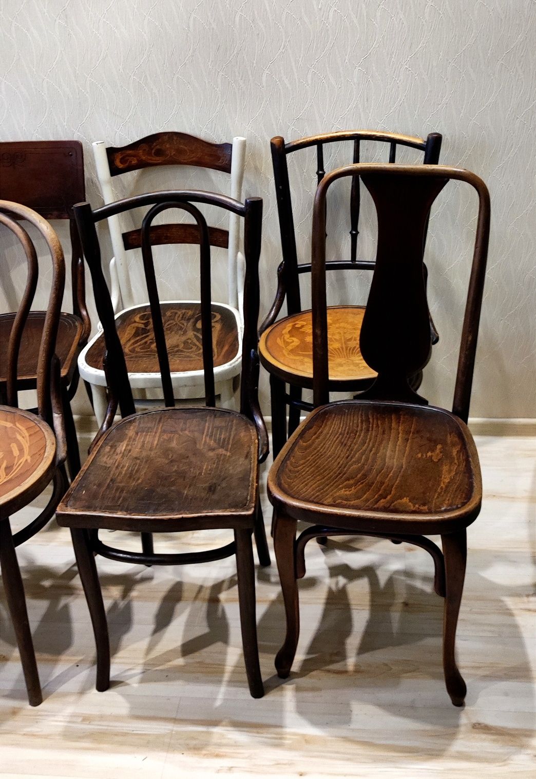 Стулья, стільці віденські, старовинні, Тонет, THONET.