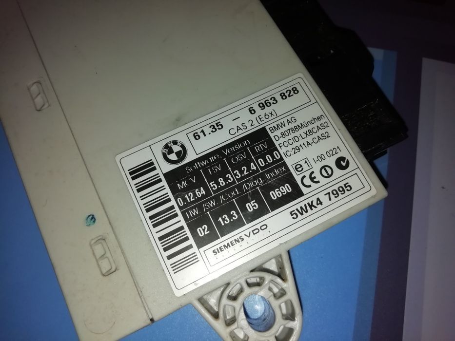 BMW série 5 (e60) e (e61) centralina ou unidade de comando cas