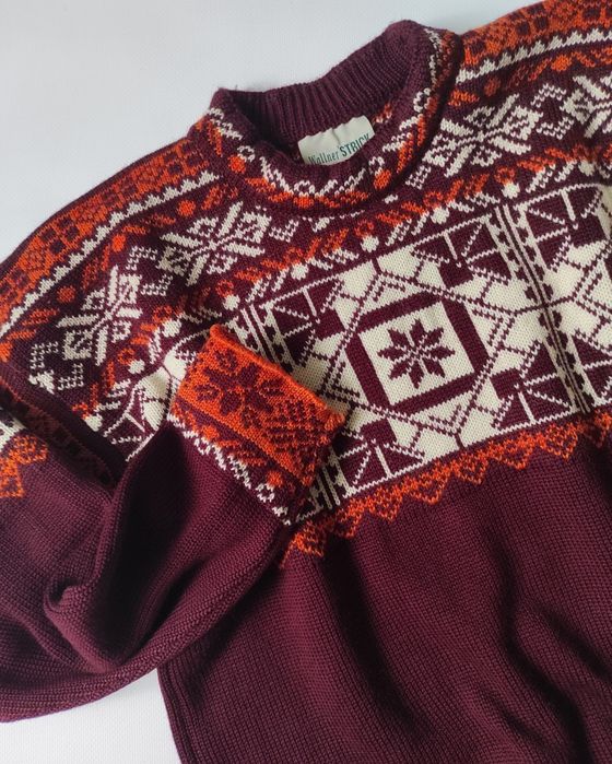 Вінтажний вовняний светр унісекс/вінтаж