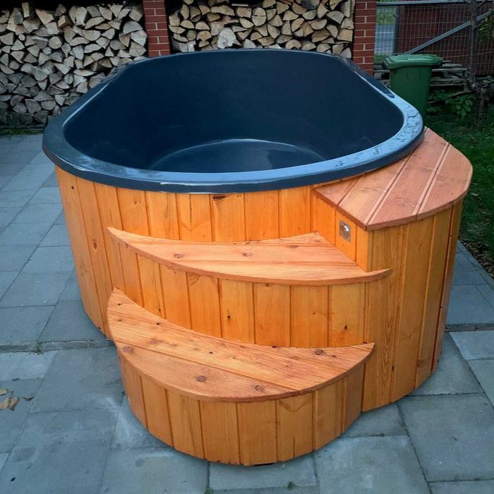 Basen wolnostojący 370x210x100 ogrodowy jacuzzi hydromasaż