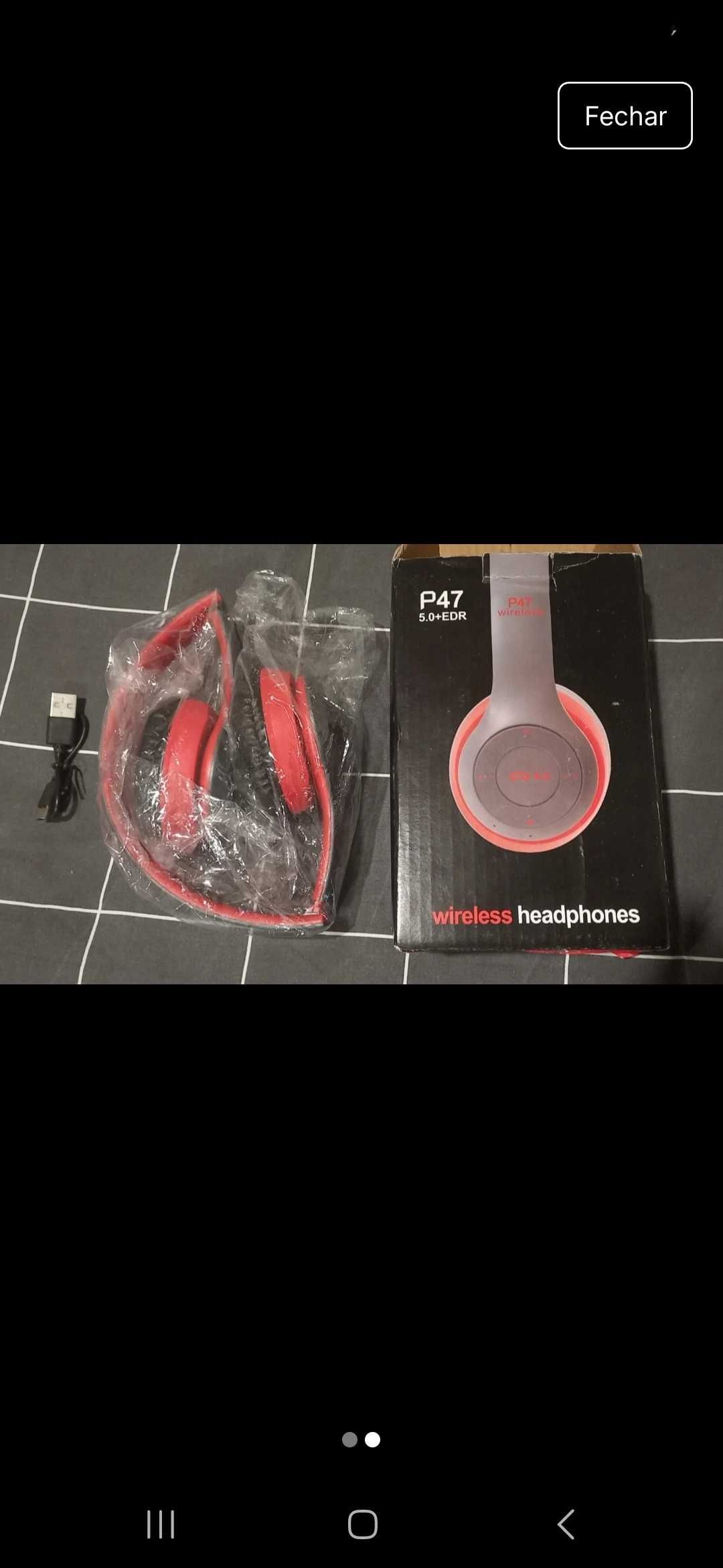 2 fones sem fio wireless novos