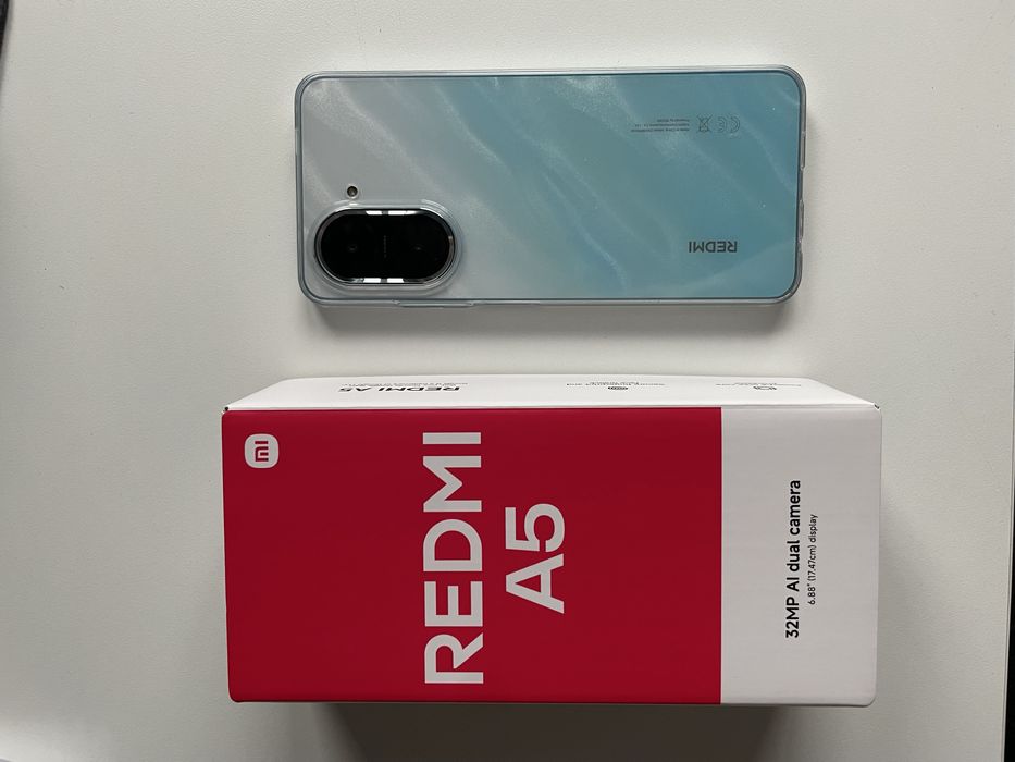 Telefon redmi A5 duzy niebieski etui folia jak nowy