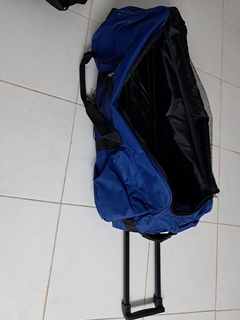 Sacos de viagem com pega extensivel e  rodas novos