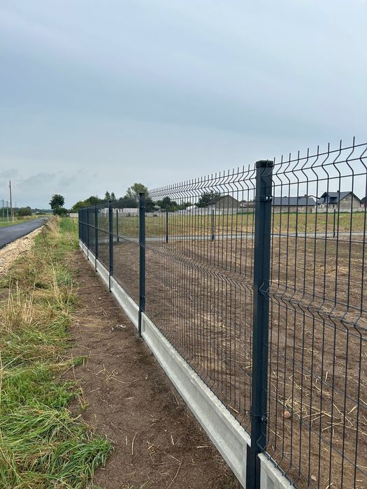 Ogrodzenie panelowe 3D KOMPLET słupki panele podmurówki obejmy BRAMY