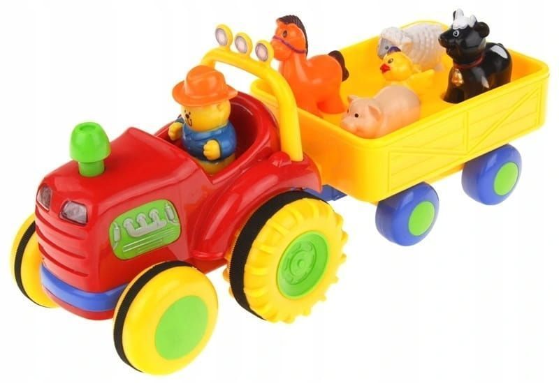 Interaktywny Traktor Farmer Ze Zwierzątkami Sam Jeździ gra odgł zwierz
