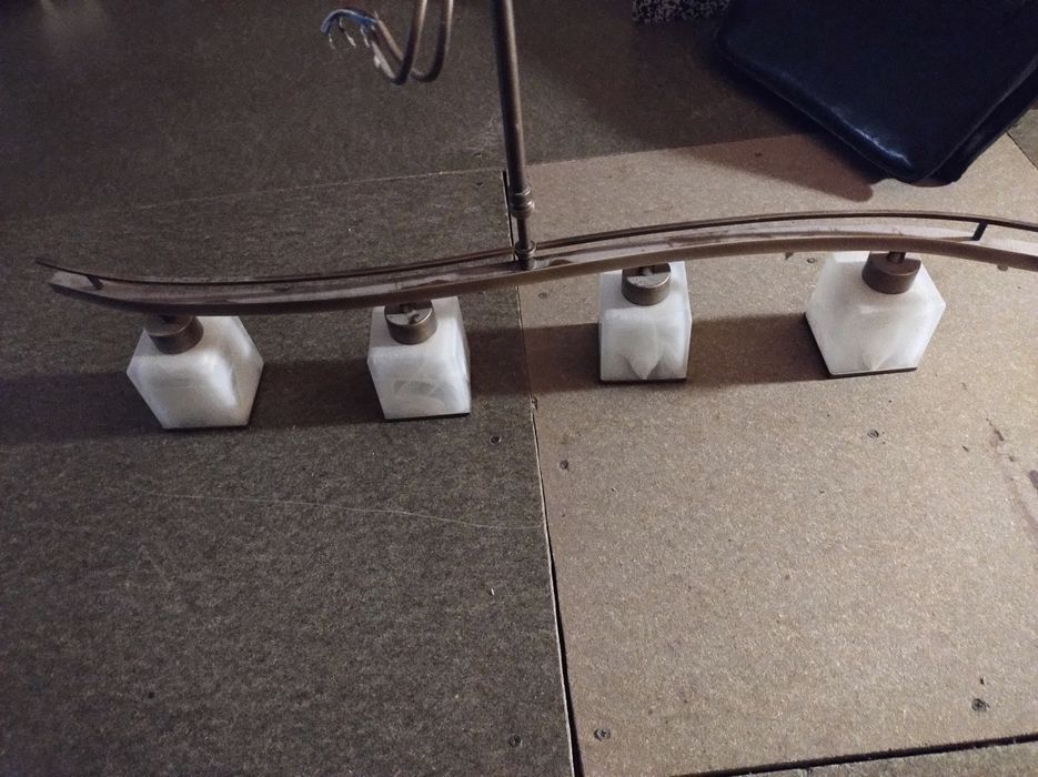 Lampa wisząca, mosiężna.