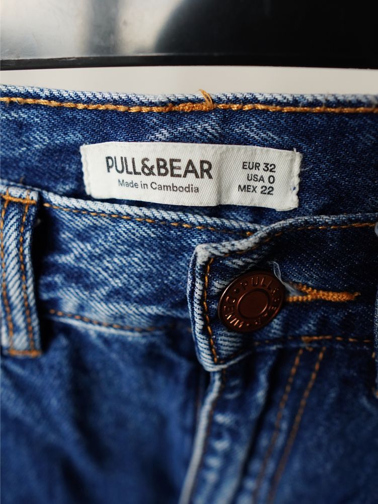 Джинси сині Pull&bear/джинси на високій талії/джинси прямі палаццо