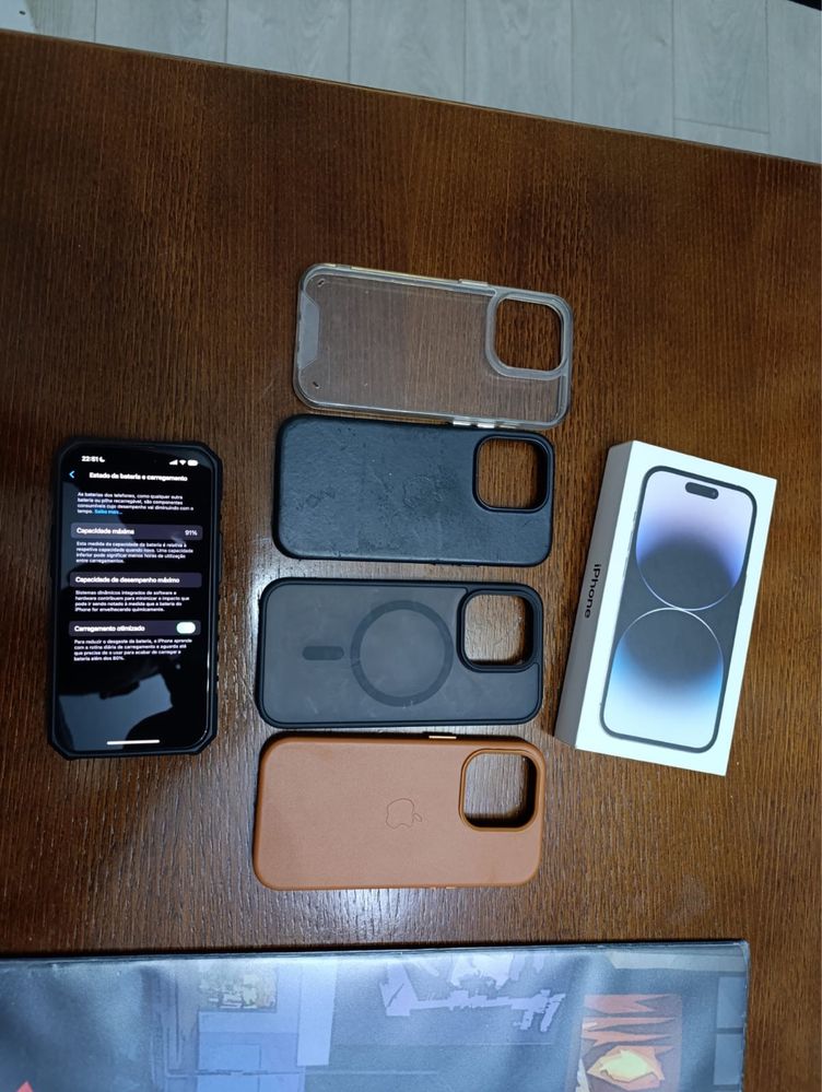 Iphone 14 pro + 5 capas com magsafe+ pelicula ecra + pelicula cameras
