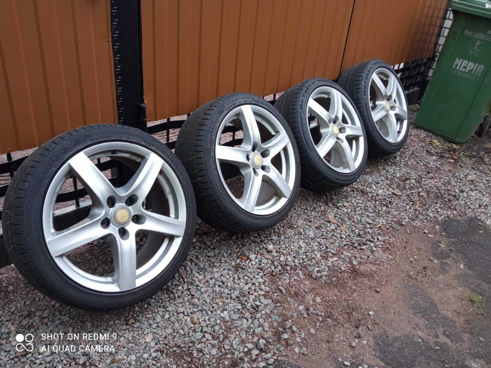 Литі диски ALUTEC R18 5x112 з літньою резиною 225/40ZR18 (VW,Mercedes)