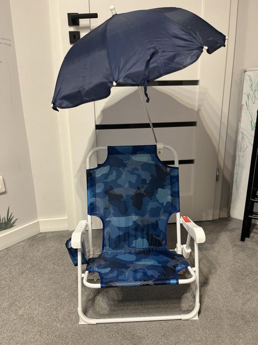Krzesełko dziecięce składane turystyczne z parasolką