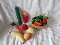Ikea Duktig pluszowe jedzenie szydełkowe na szydełku owoce warzywa