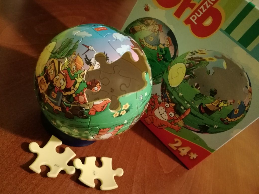 Puzzle przestrzenne Trefl jak nowe, puzzle 3D, kula