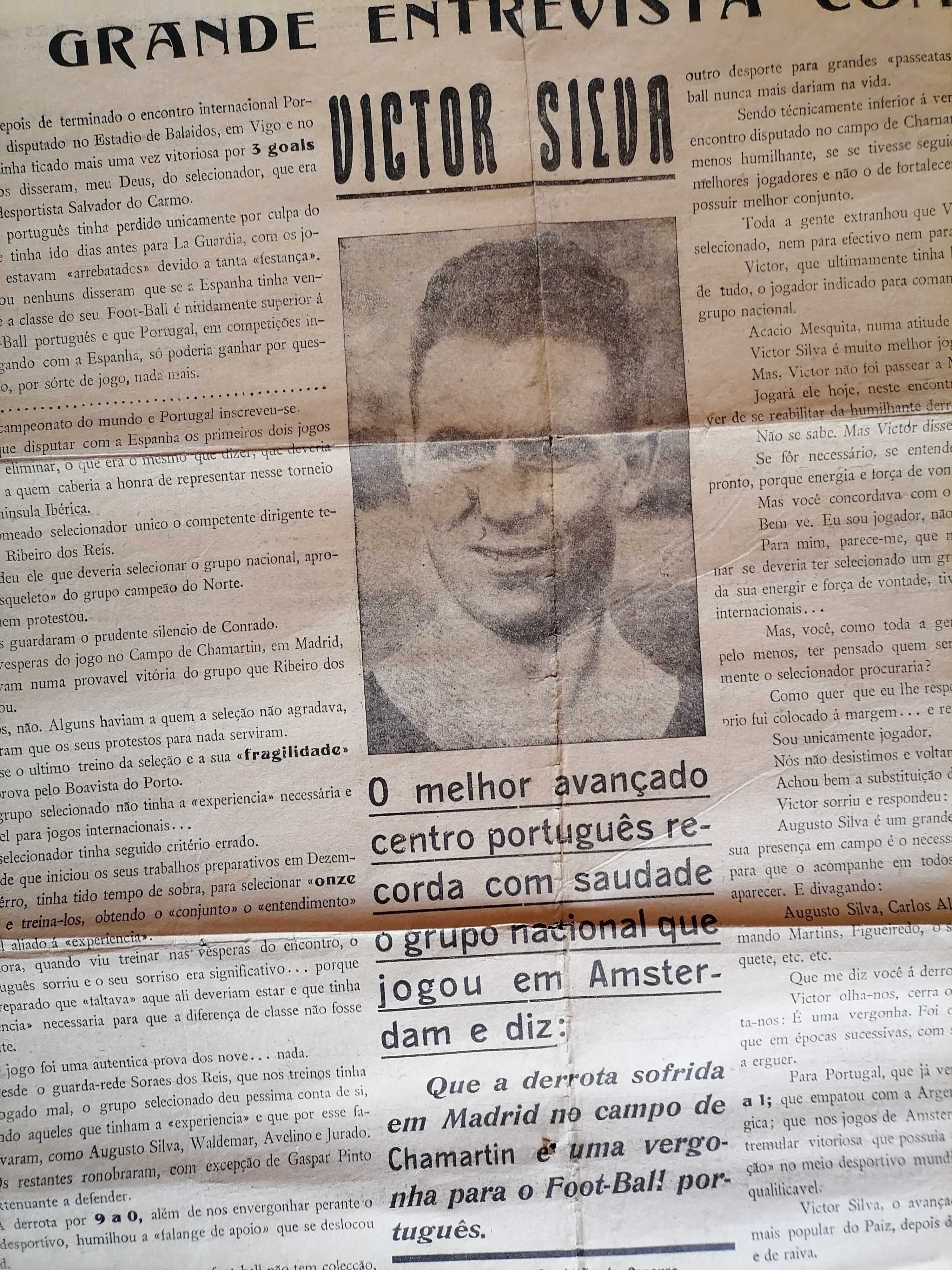 Vítor Silva/Benfica 1934 CARTA ABERTA aos Desportistas Portugueses
