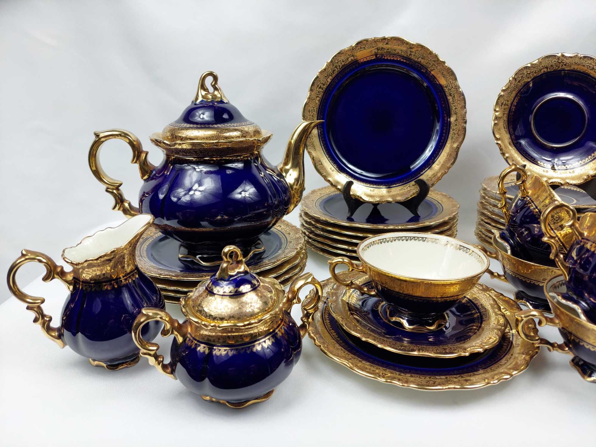 Serviço de Chá Alemão Bavaria - Jogo de Chá em Porcelana Vidrada