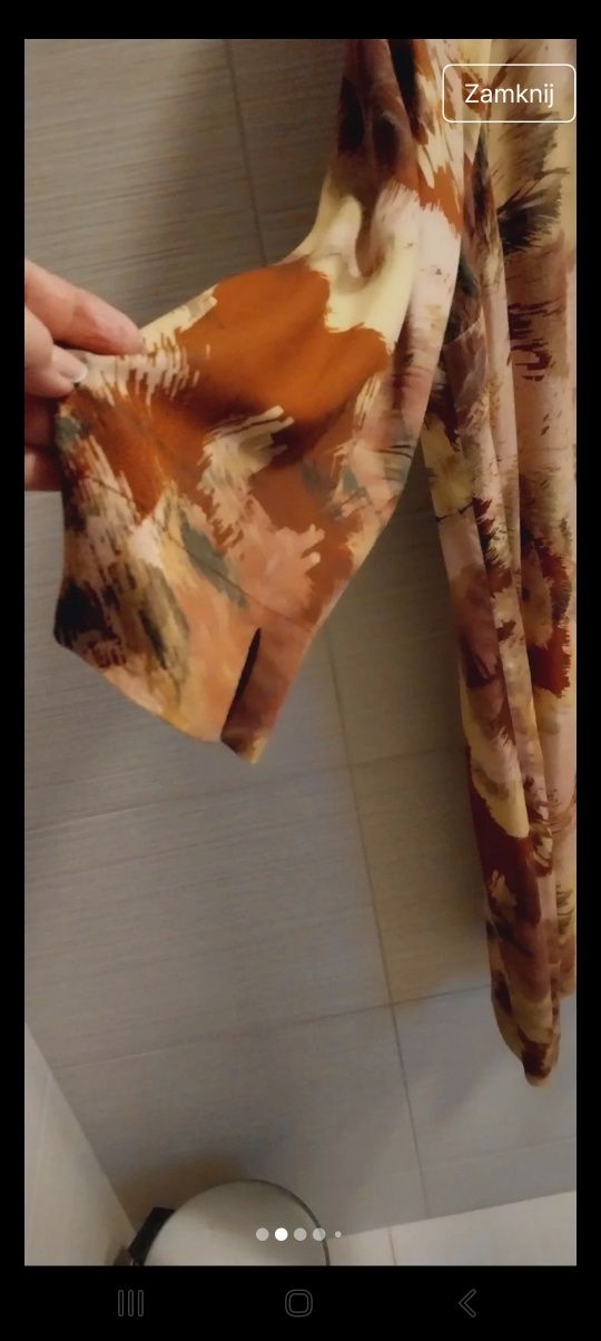 Elegancka wiskozowa sukienka r.46 marki Maxima stan bardzo dobry