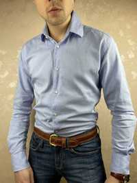 Niebieska koszula męska Karl Lagerfeld rozmiar M 38 elegancka