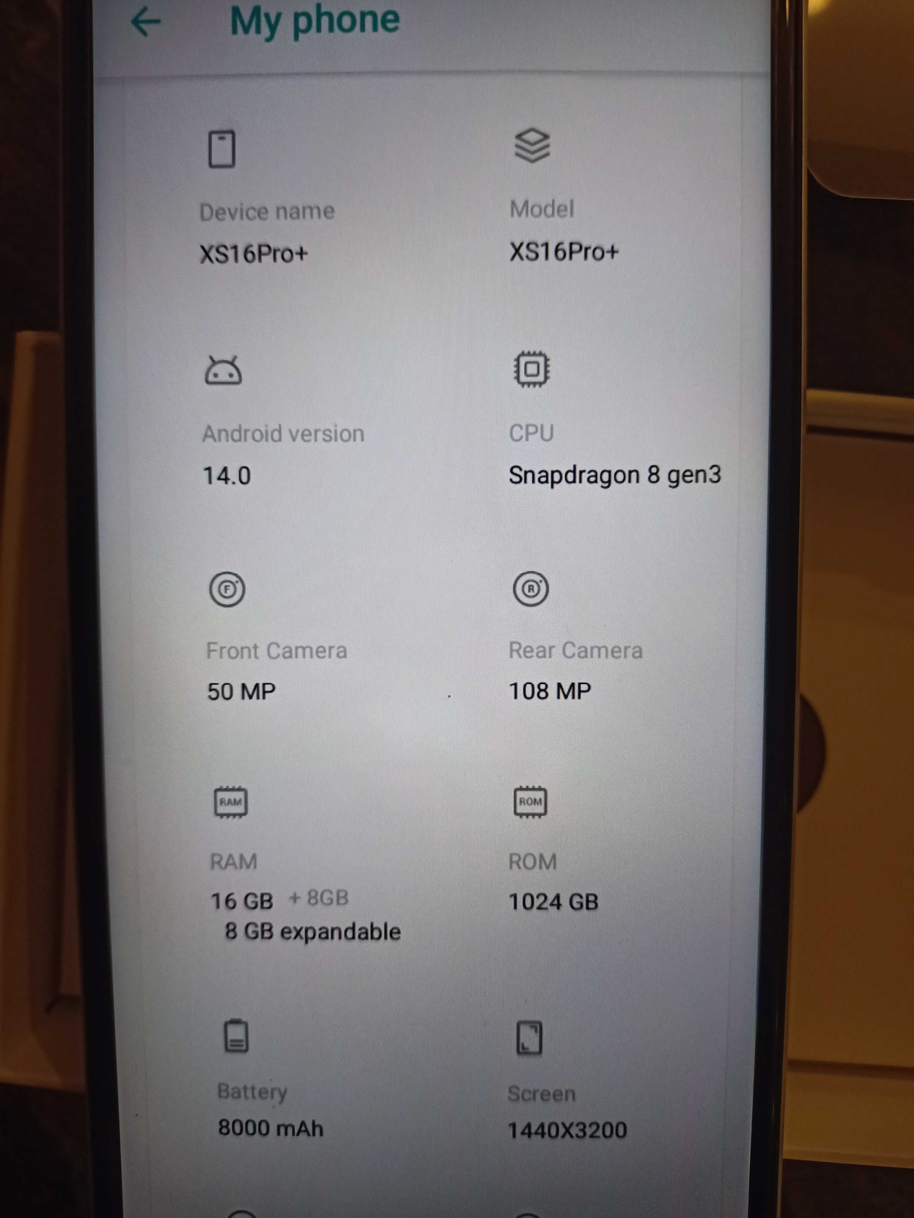 Смартфон 7,3 дюйма, новый HioS Android 14.0