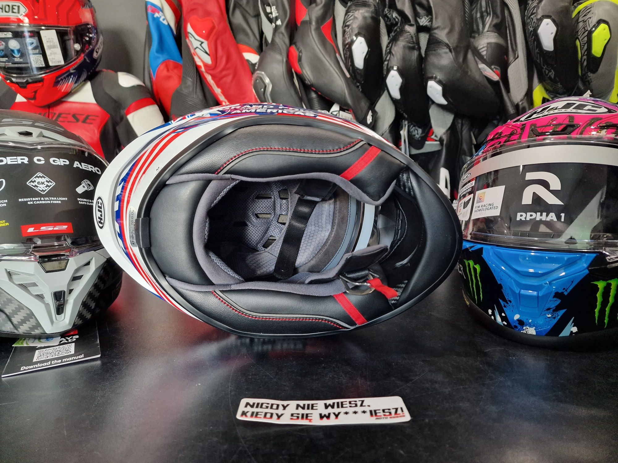 MotoSzafa KASK HJC RPHA 1 RED BULL austin GP !gratis!