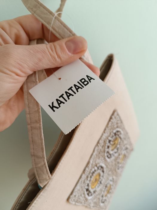 Сумка з тканини з декором, вінтаж, бохо