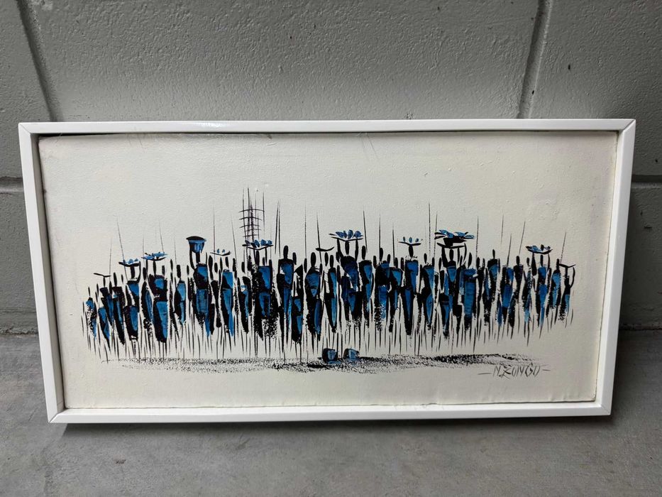 Quadro com moldura madeira lacada branca Interdesign