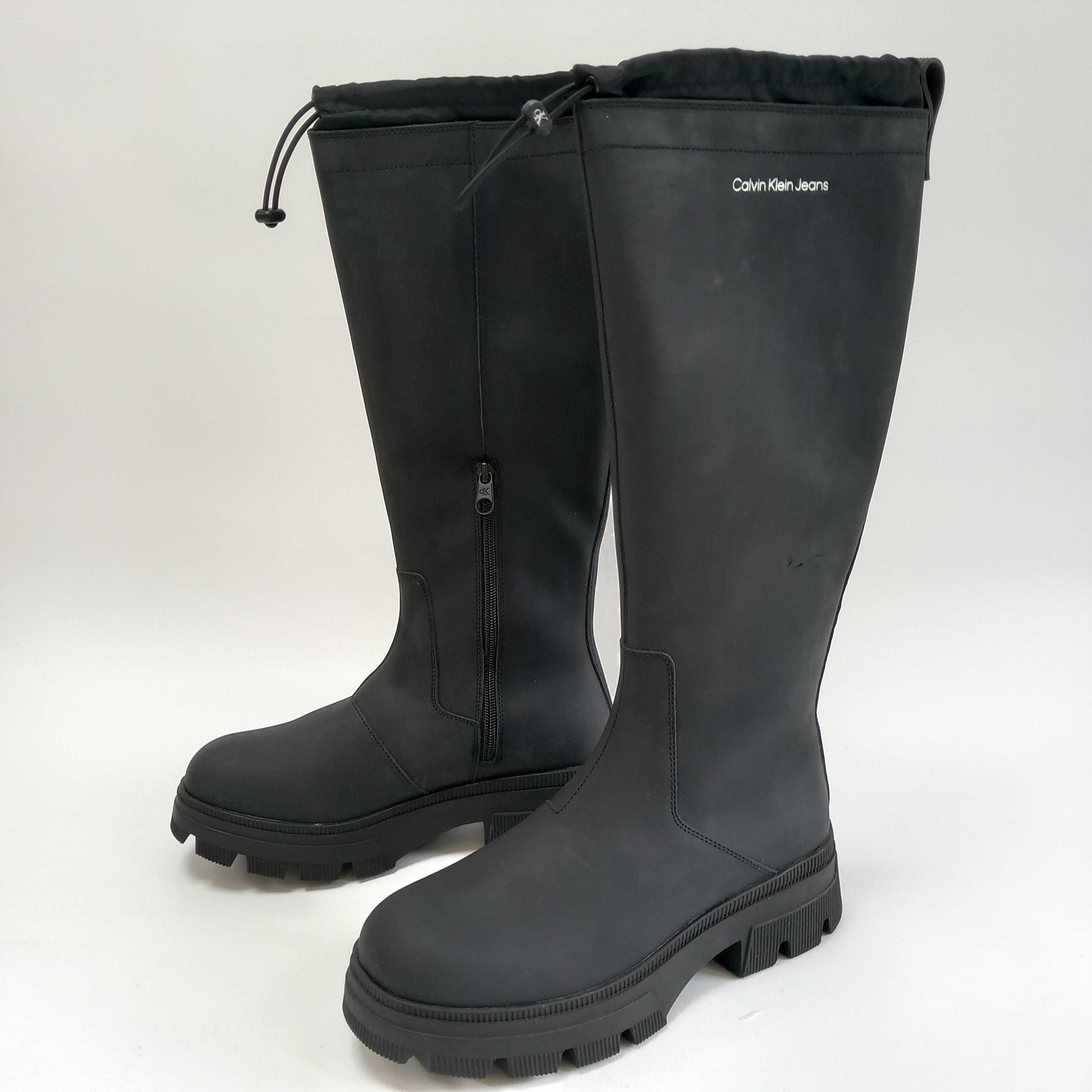 Calvin Klein YW0YW00741 Czarne buty damskie zimowe, kalosze rozmiar 40