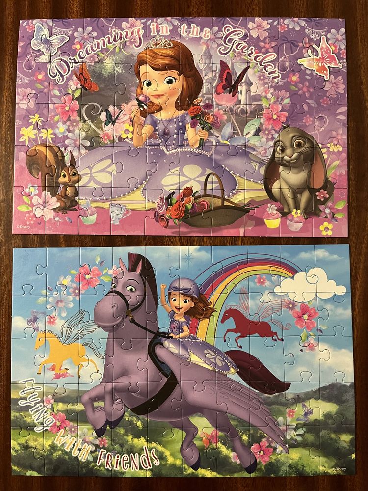 Szczeniaki z mamą (beagle) 99, Księżniczka Zosia dwa obrazki 50 puzzle
