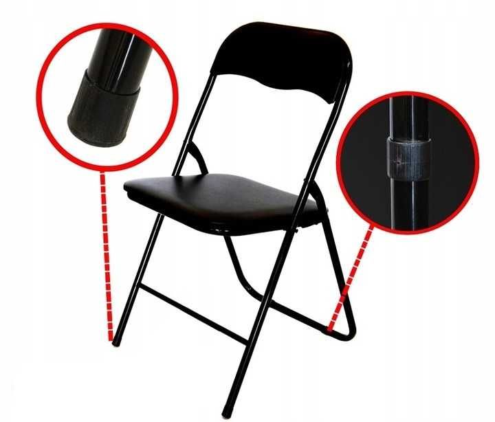 Krzesło składane czarne