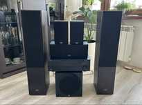 Kino domowe Yamaha HTR-2067 + aktywny subwoofer + Glosniki Prism 100