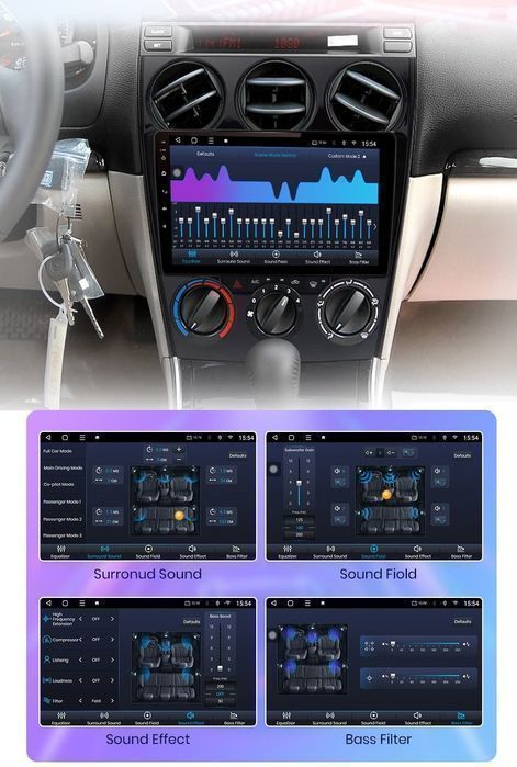 Radio nawigacja Mazda 6 2004 - 2007 Carplay Android auto 4GB 64GB