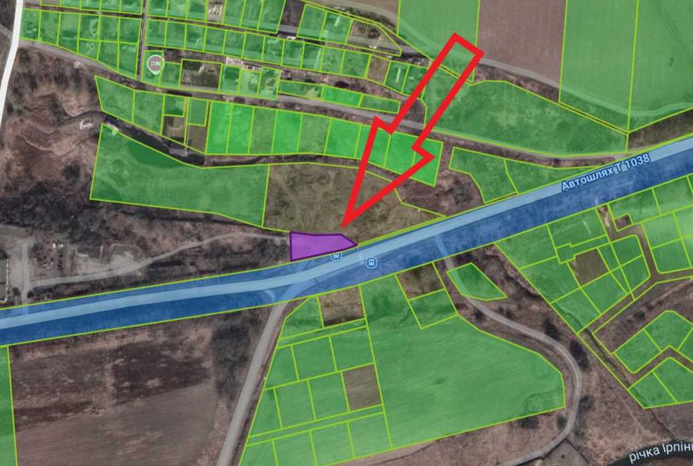 Гнатівка-Горбовичі  Фасадна ділянка 12 сот фасад-67метрів