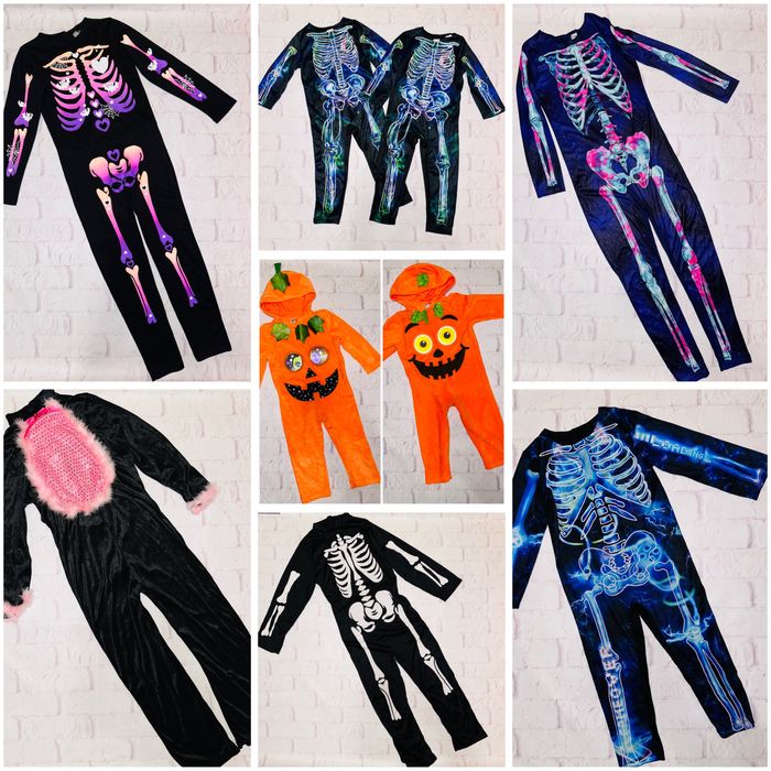 Костюм на хелоуін скелет тиква кішка