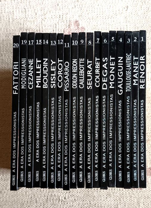 Pintores "Da Era dos Impressionistas". 
Conjunto de 18 exemplares.