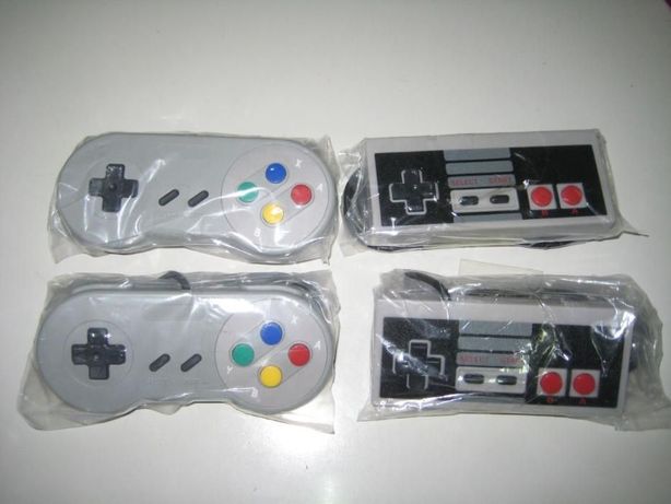 Comandos USB Retro Gaming Tipo Nintendo SNES e NES (Novos)