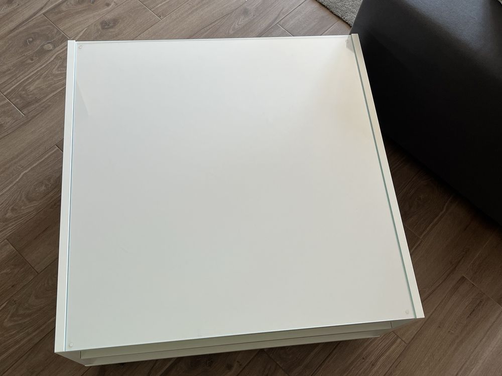 Stolik kawowy Ikea boksel biały z szufladą