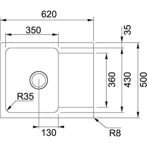 Franke OID 611-62 Zlew TECTONITE BIAŁY POLARNY 114.0286.444