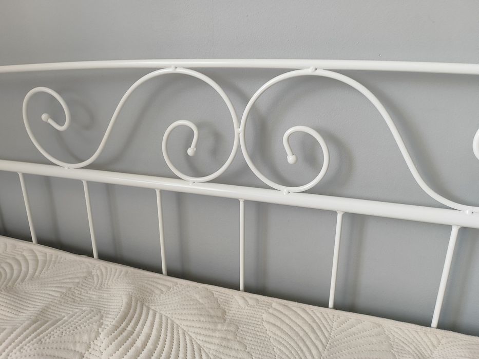 Łóżko metalowe z materacem 80x180