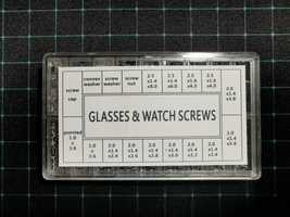Zestaw śrub do okularów zegarków podkładki noski na śruby 1000 el.
