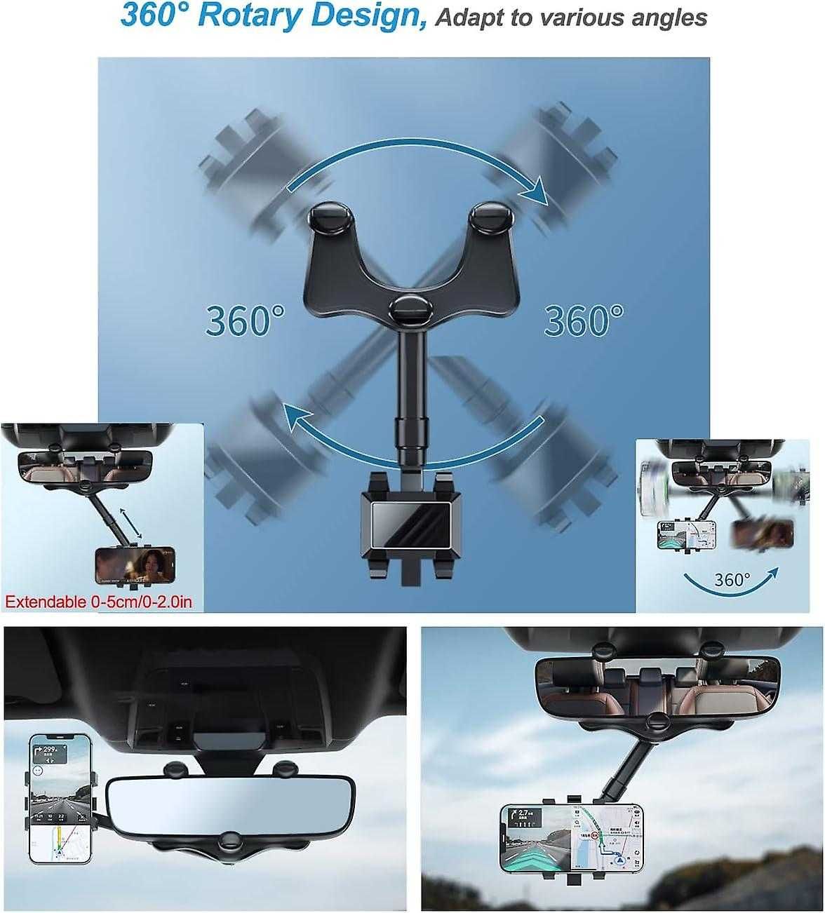 Suporte de Telemóvel para o Carro(MULTIFUNCIONAL E ROTAÇÃO 360º GRAUS)