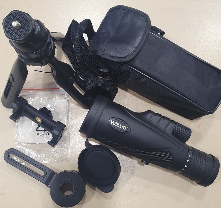 Telescopio monocular 10-30x50 HD e tripé-VAZILIO