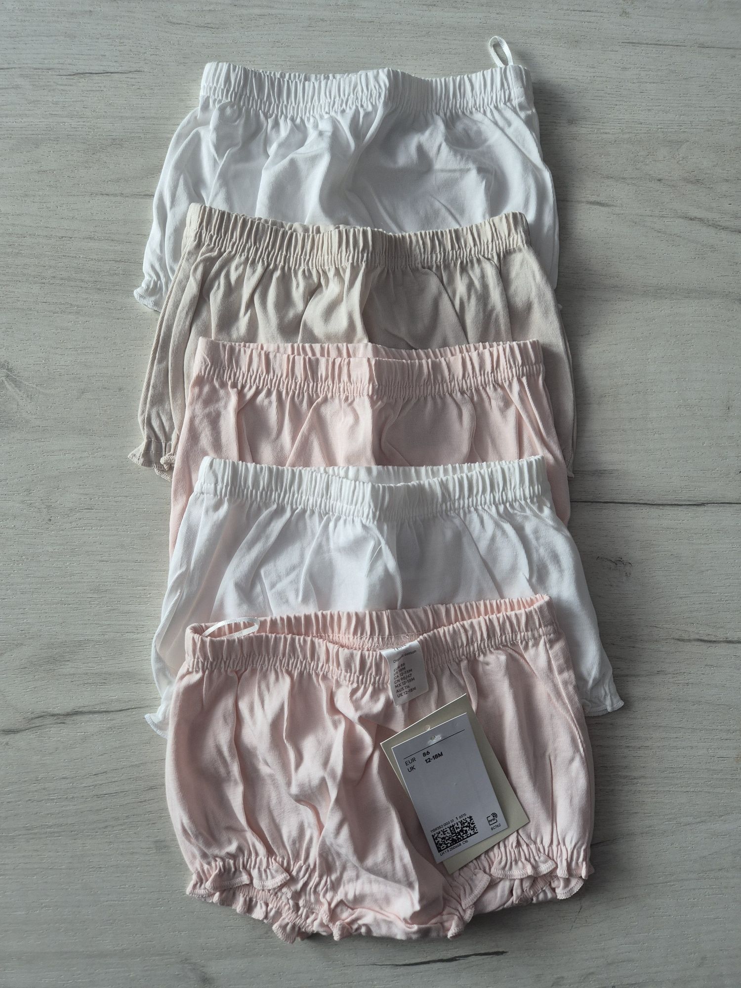 Bloomersy majtki dla dziewczynki H&M 86 5 pak