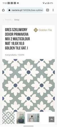 Gres szkliwiony dekor PRIMAVERA mix 2
multicolour mat 5,2m2