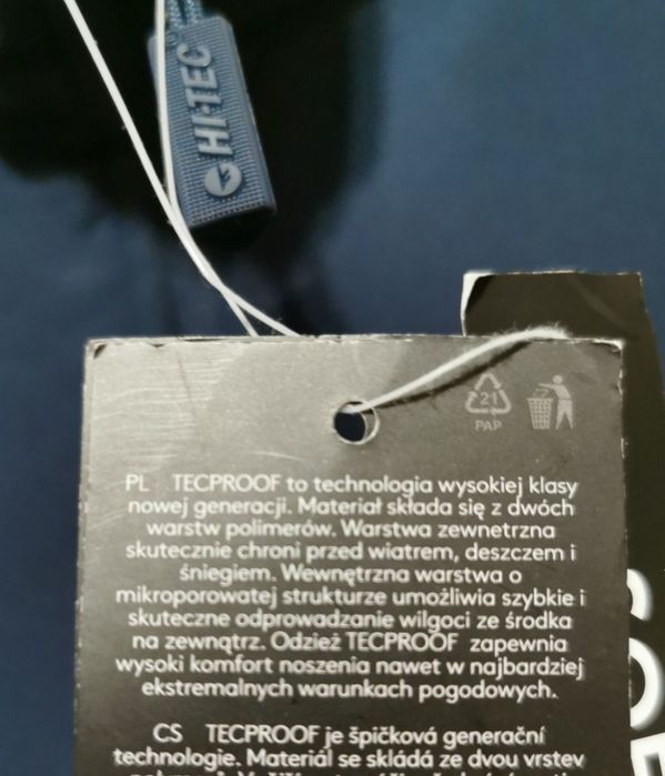 NOWY Softshell z membraną HI-TEC RIMAN II, Wodoodporny i oddychający