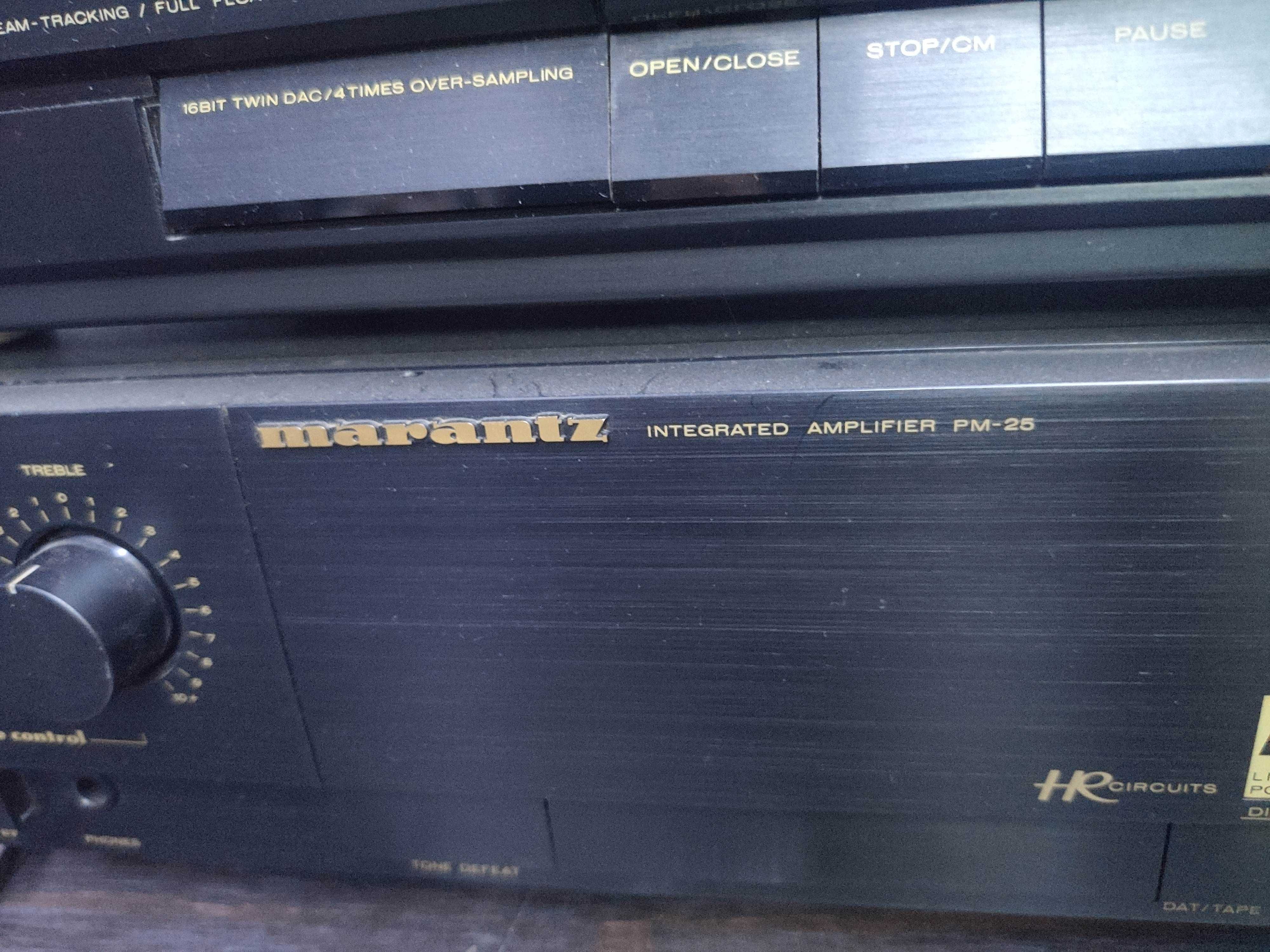 marantz pm-25 wieża gramofon tt-185, cd 65-dx