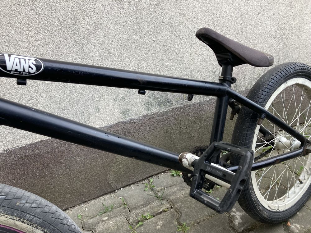 Rower BMX rama WTP biało czarny