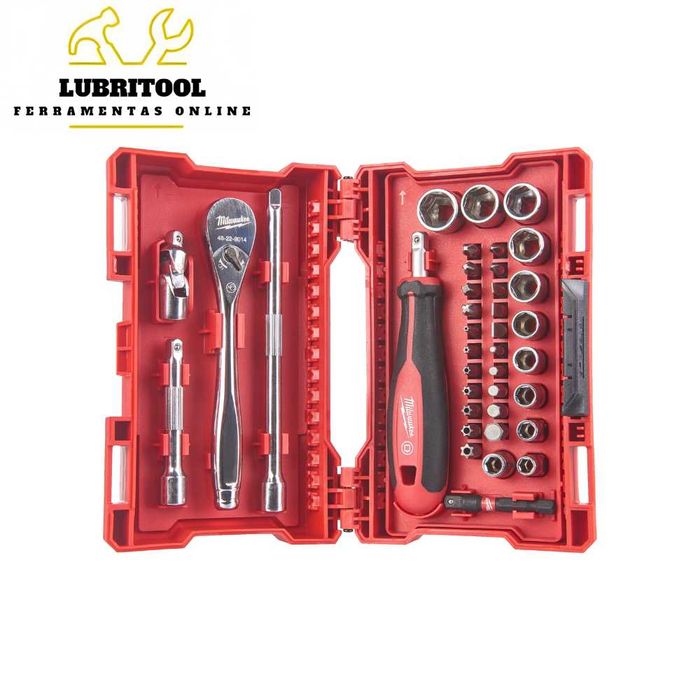 MILWAUKEE Jogo 38Pcs Chaves + Roquete 1/4" 479096 | NOVOS