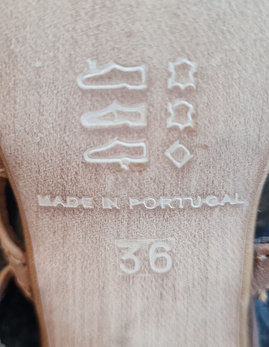 Sandálias Ruika pele castanha 36