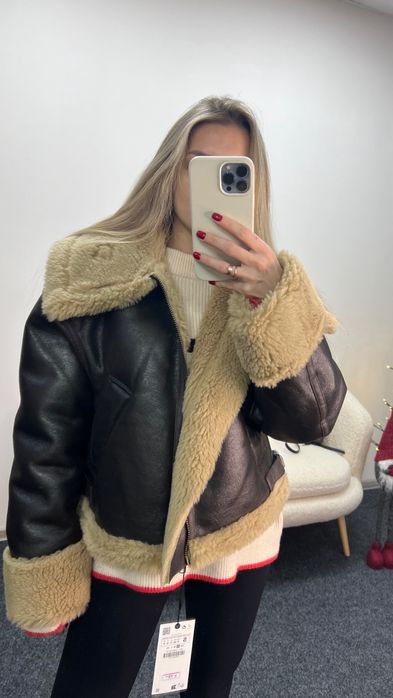 Шоколадна дублянка Zara s,m,l ориганал