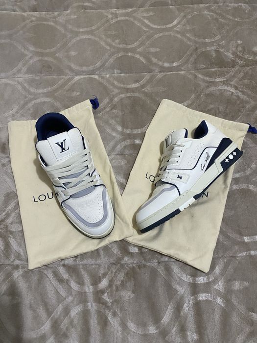 Louis Vuitton Trainer #54 Signature White Marine