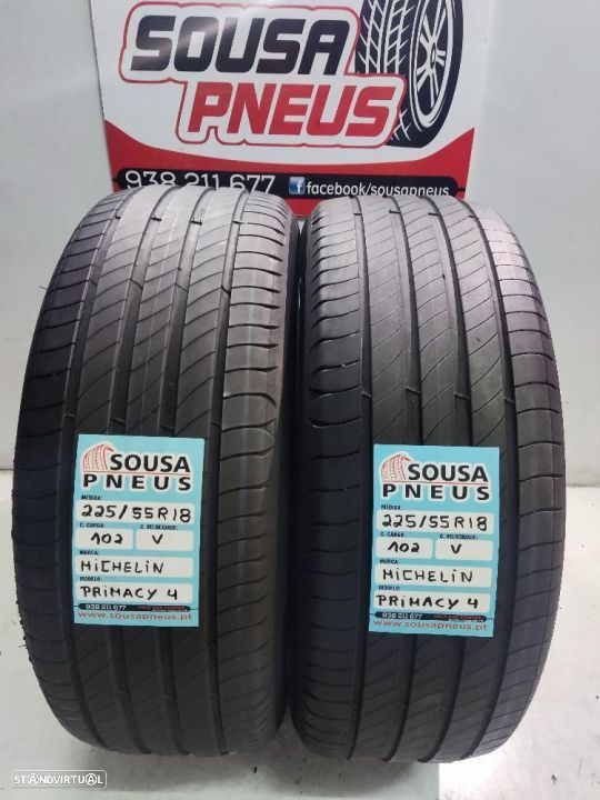 2 pneus semi novos 225-55R18 michelin - oferta dos portes